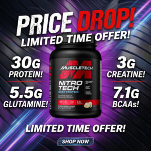 MuscleTech Nitro Tech Whey Protein - 908g - Cookies and Cream Promo