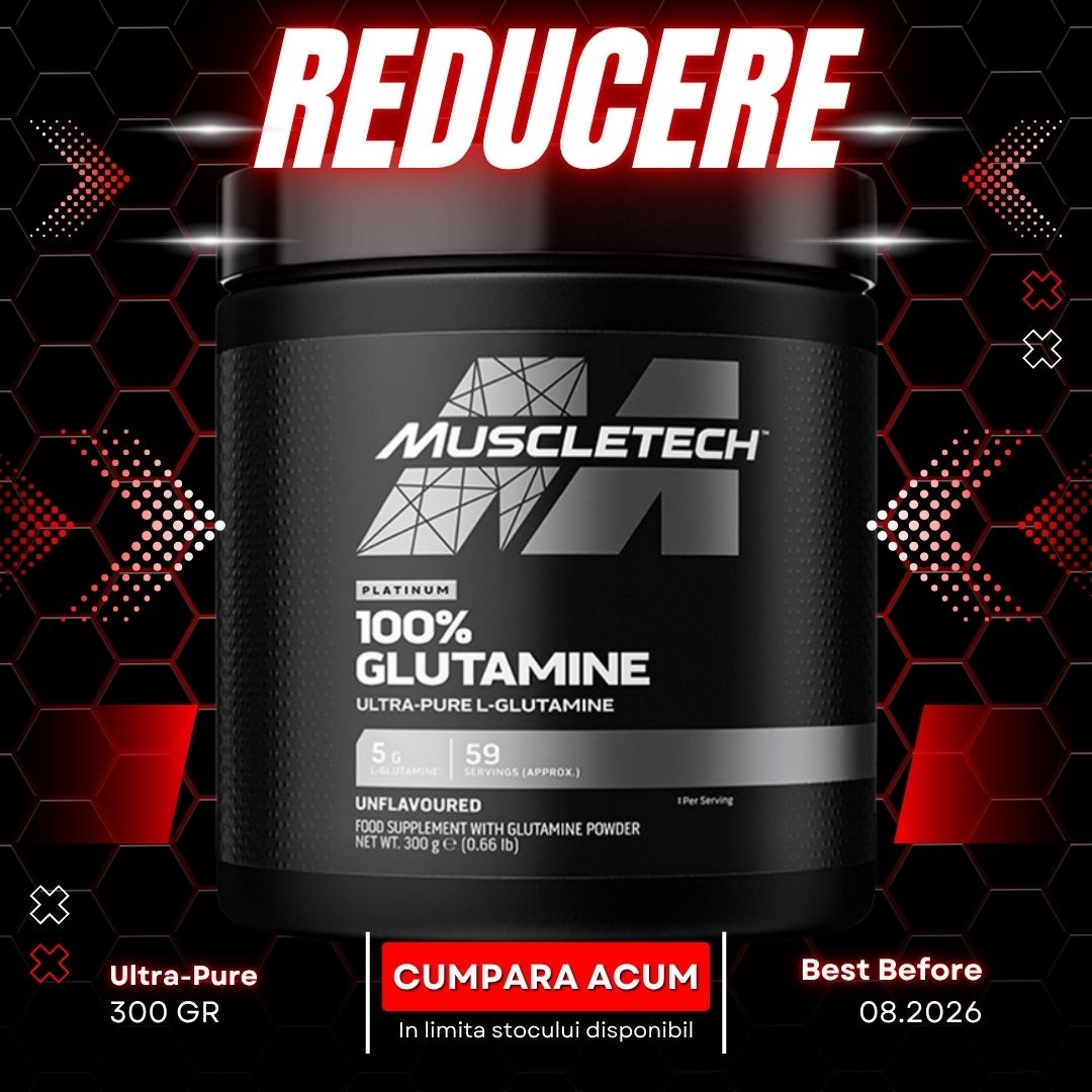 MuscleTech Platinum Glutamine – 300g – Unflavoured