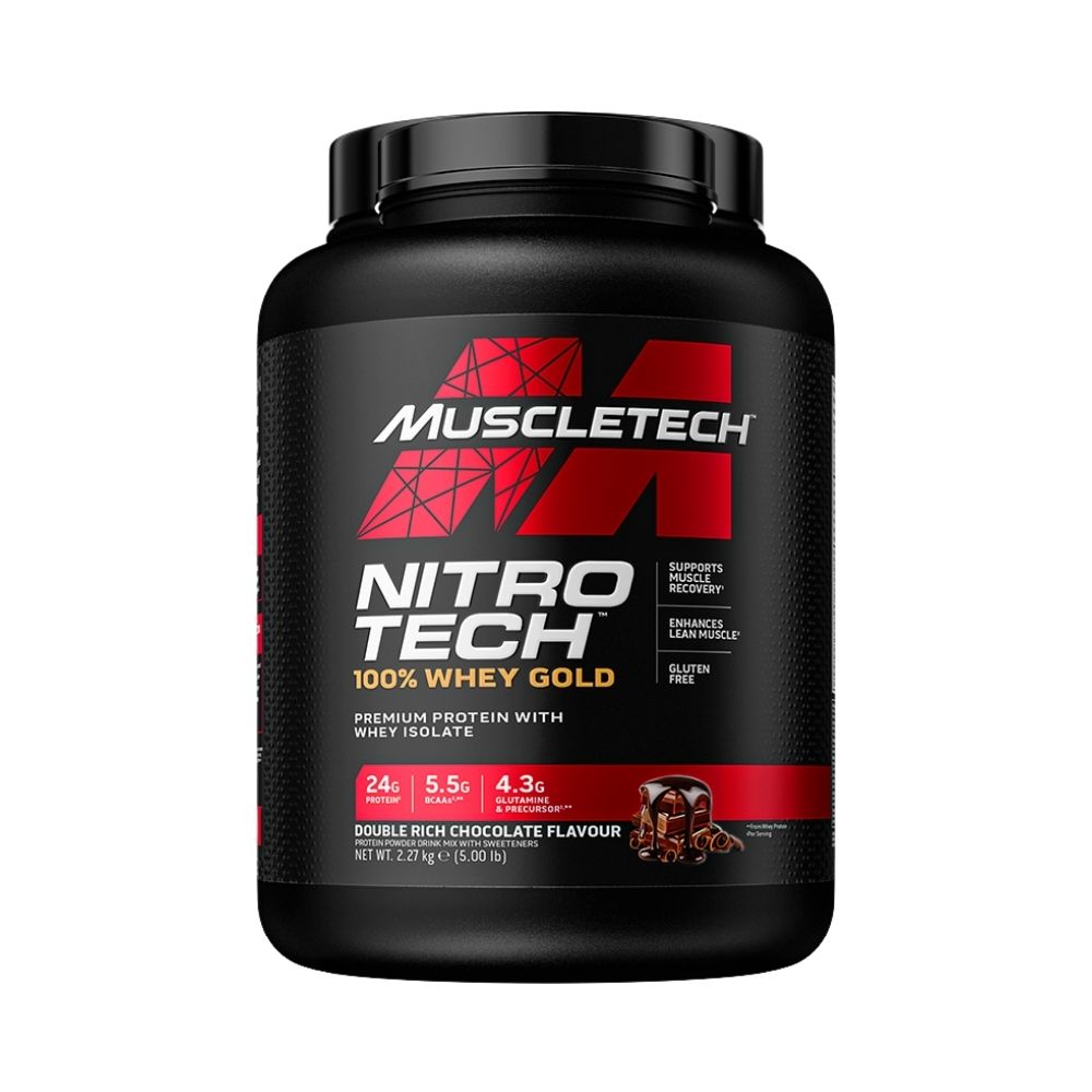 MuscleTech Nitro Tech 100% Whey Gold - 2,27kg - Double Rich Chocolate Bonus