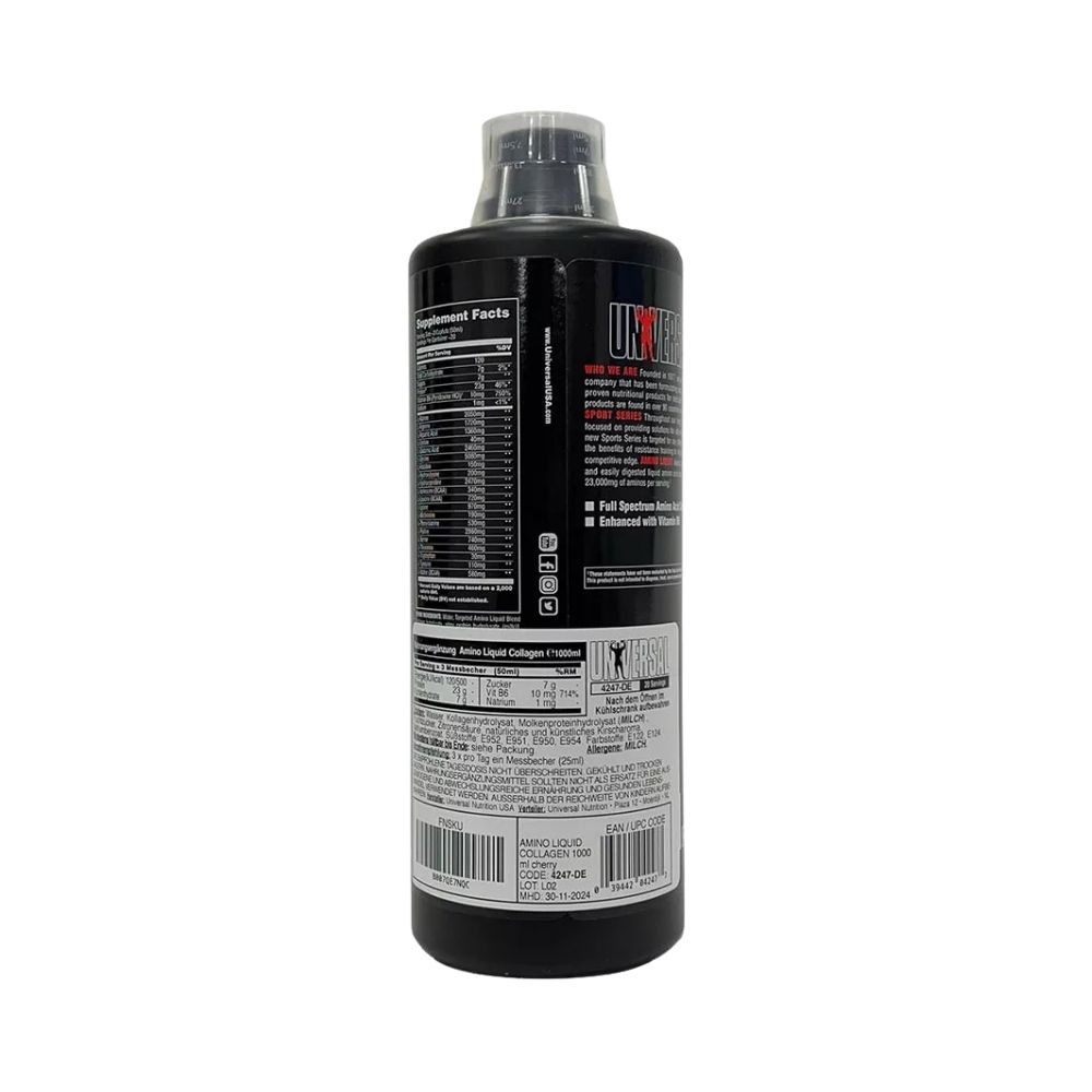 Universal Nutrition Amino Liquid 1000 ml - Cherry Burst - Image 4