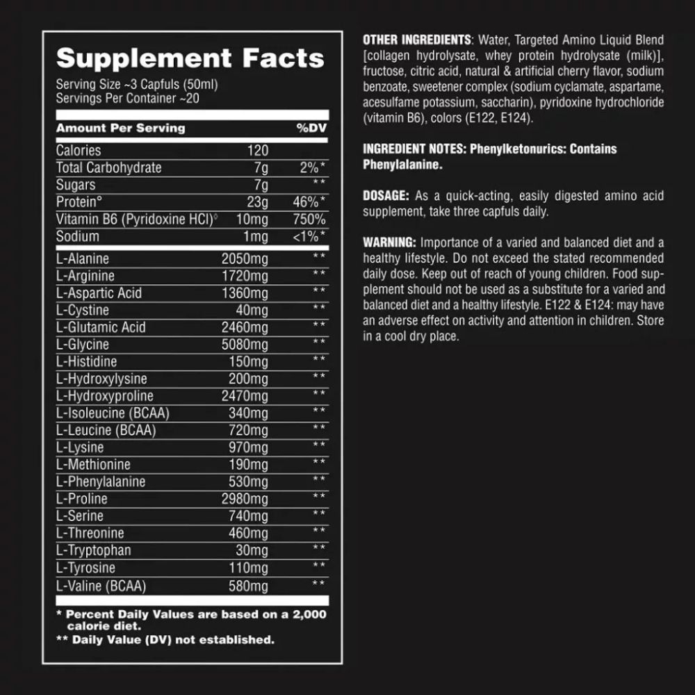 Universal Nutrition Amino Liquid 1000 ml Cherry Burst 4