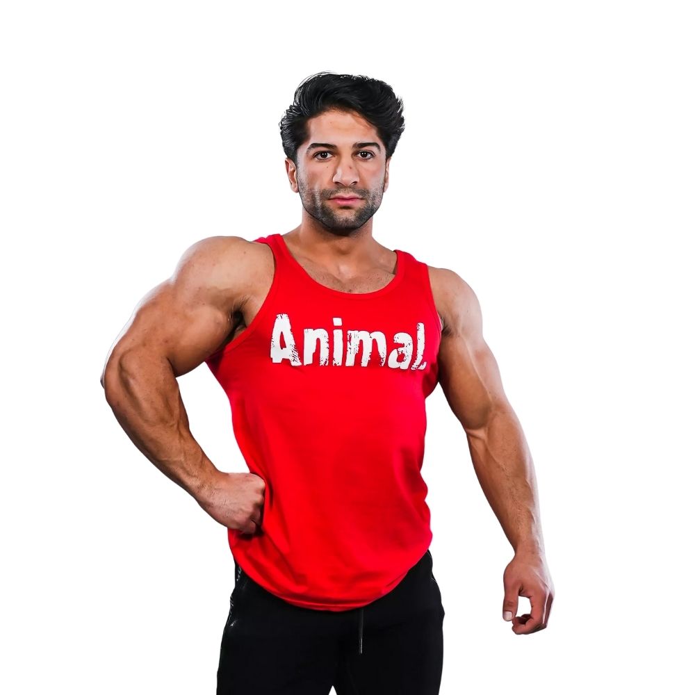 Universal Nutrition Animal Red Tank Top - Image 2