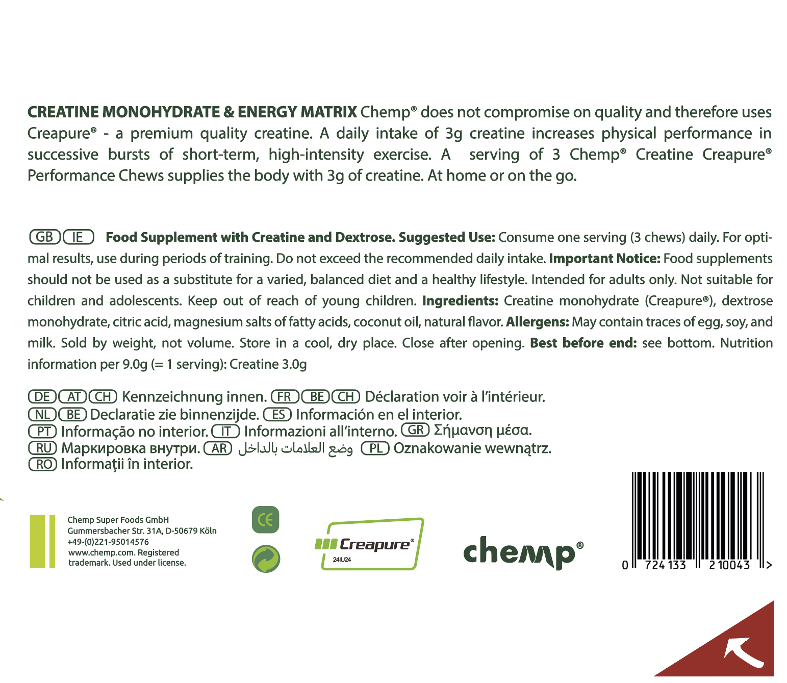 Chemp Glucos 150 detail